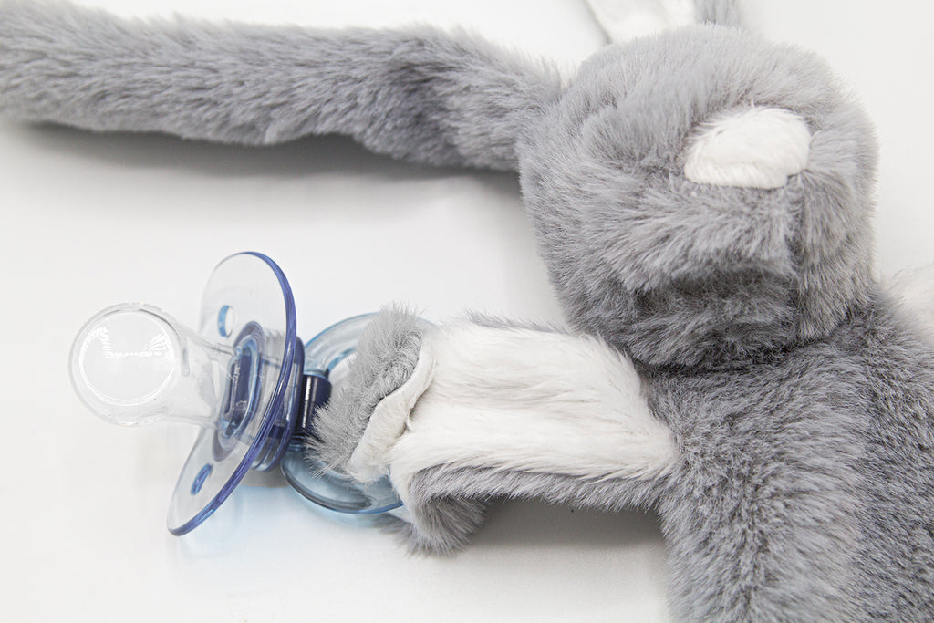 RetailSync:9962 BabyJem Plush Rabbit w/Pacifier Holder