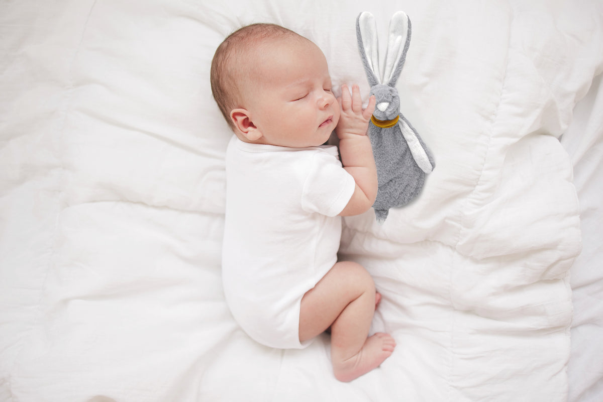 RetailSync:9967 BabyJem Plush Rabbit w/Pacifier Holder