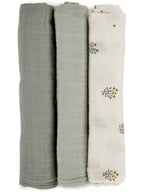 RetailSync:10357 Jane Bamboo Muslin Squares 80x80cm 3pk