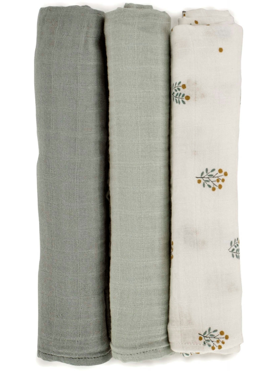 RetailSync:10357 Jane Bamboo Muslin Squares 80x80cm 3pk