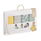 RetailSync:10706 Sophie La Girafe 4 Muslin/Swaddle Gift Set