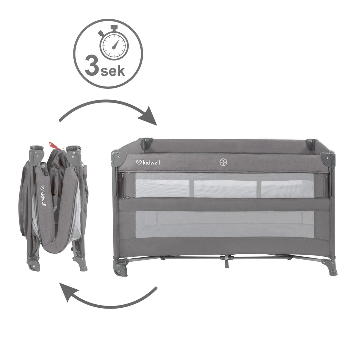 RetailSync:10914 KidWell Travel Cot Blissy Lift