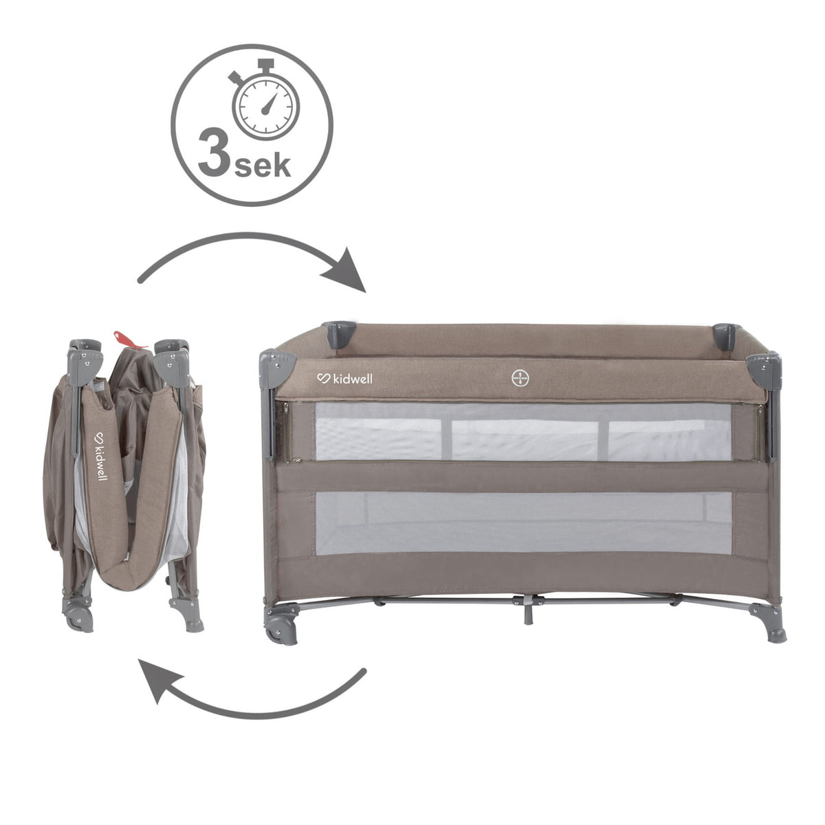 RetailSync:10929 KidWell Travel Cot Blissy Lift