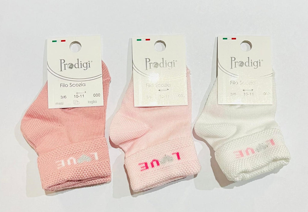 RetailSync:11094 Prodigi Baby Socks Love 3/6m
