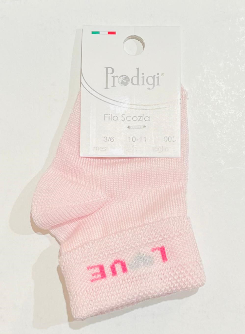 RetailSync:11097 Prodigi Baby Socks Love 3/6m