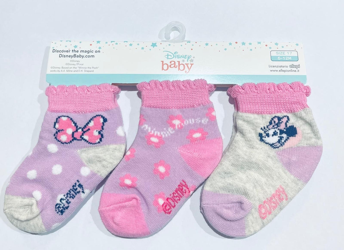 RetailSync:11105 Disney Baby Socks 6/12m - 3 pk