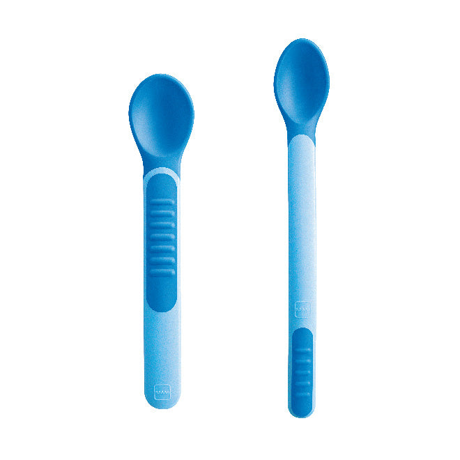RetailSync:8268 Mam Heat Sensitive Feeding Spoons and Cover 6m+ Boy