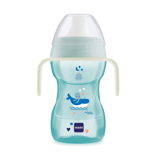 RetailSync:8845 Mam Fun To Drink Cup w/Glowing Handles 270ml 8m+ Boy