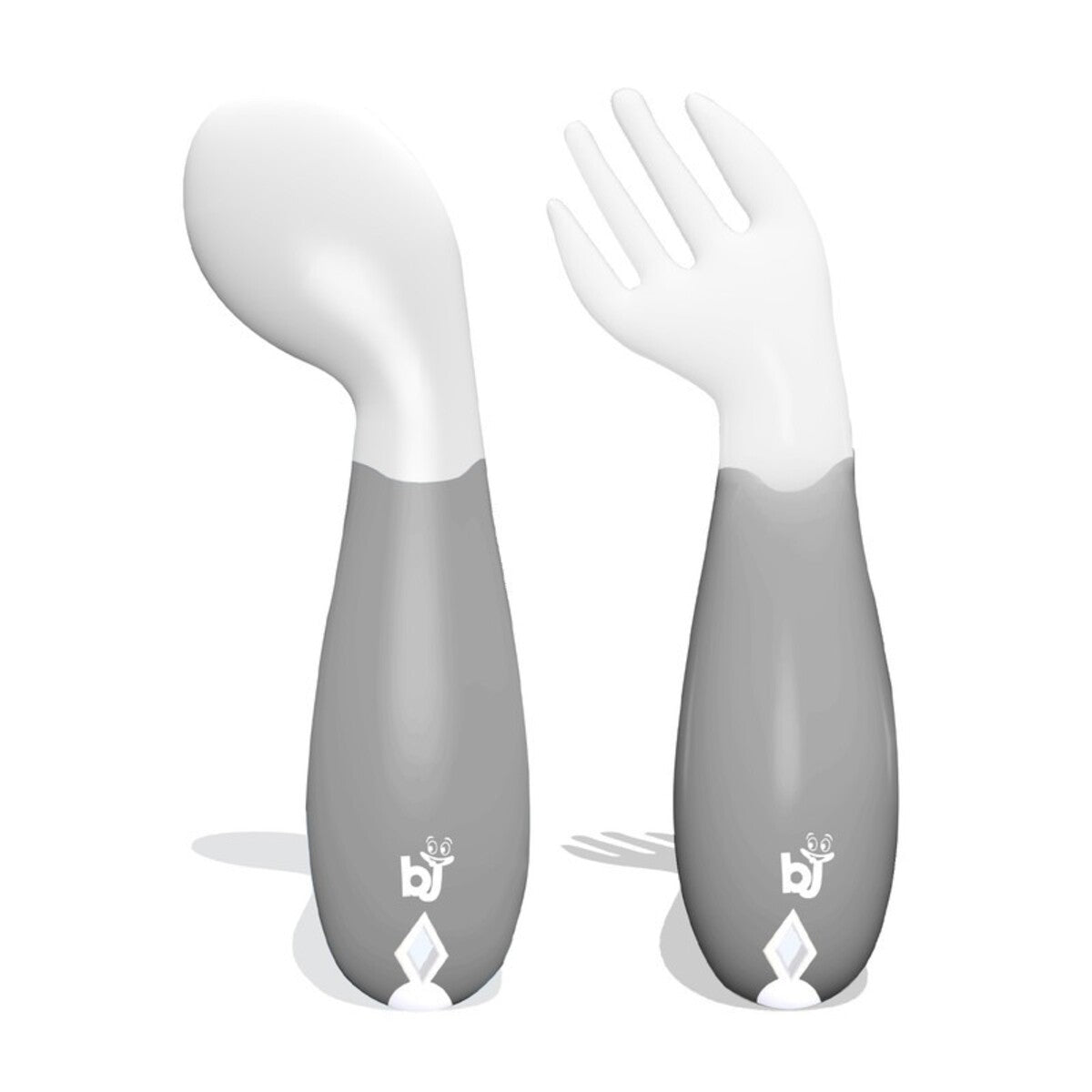RetailSync:9569 BabyJem Plastic Angled Fork & Spoon Set