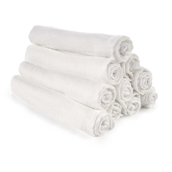 RetailSync:11422 Jane Bamboo Muslin Squares 35x35cm 10pk