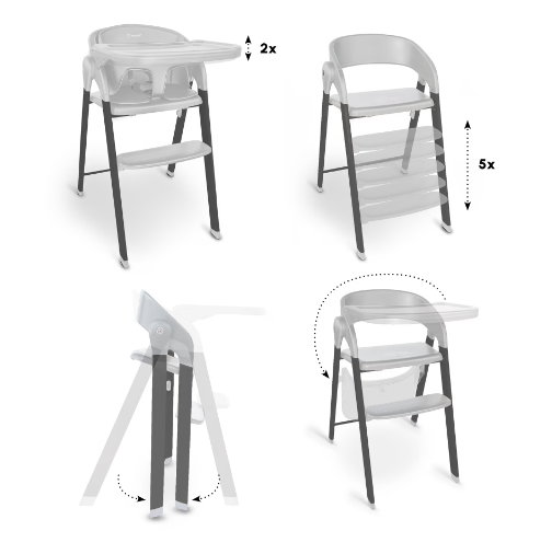 RetailSync:11476 BabyGo Levels Highchair