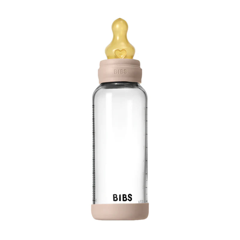 RetailSync:11661 Bibs Baby Glass Bottle Round Latex 240ml Medium Flow