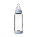 RetailSync:11662 Bibs Baby Glass Bottle Round Silicone 240ml Medium Flow