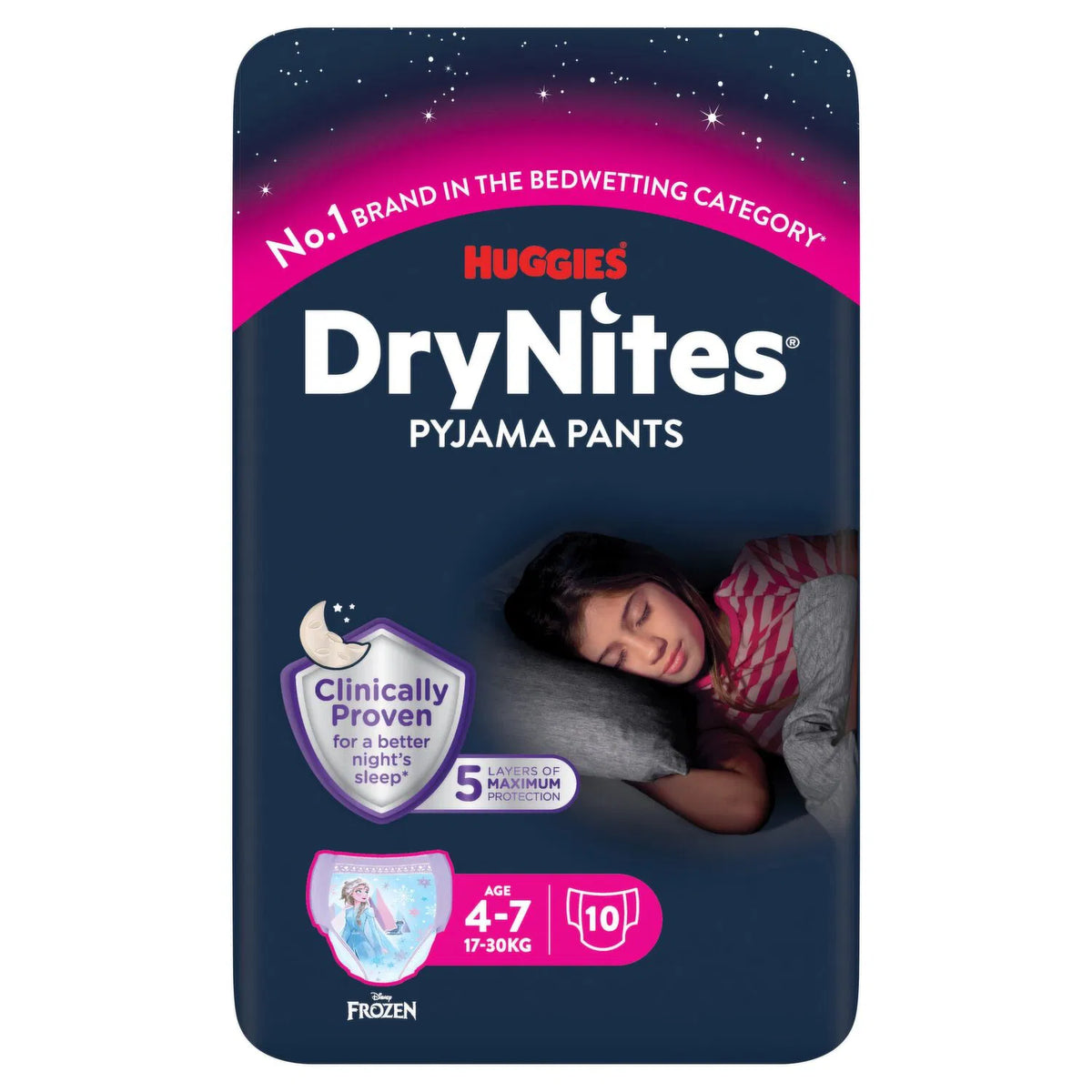 RetailSync:8448 Huggies Dry Nites Pyjama Pants Age 4/7 17/30kg