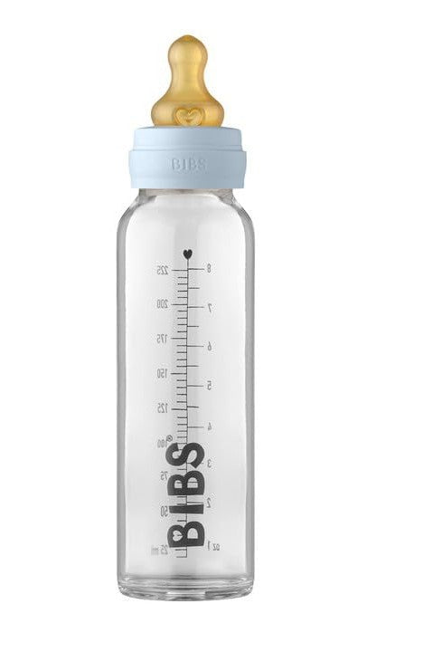 RetailSync:11663 Bibs Baby Glass Bottle Round Latex 240ml Medium Flow