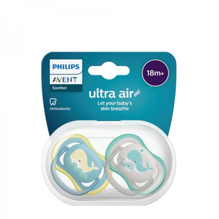 RetailSync:11813 Avent Soother Ultra Air 18m+:  Neutral Whale