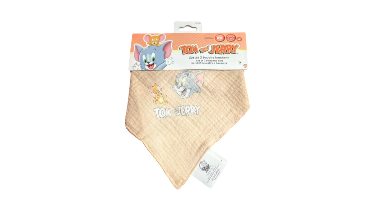 RetailSync:14111 Tom & Jerry Bandana Bibs x2