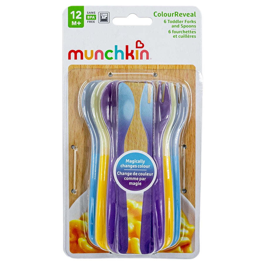 RetailSync:11815 Munchkin Colour Reveal Fork And Spoon Set 12m+