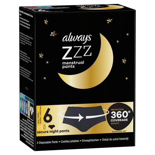 RetailSync:11934 Always ZZZ Menstrual Pants 3pcs Size 8/16