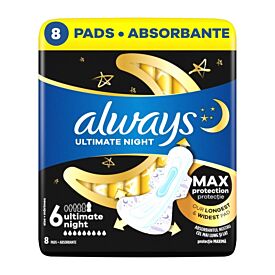 RetailSync:11935 Always Ultimate Night Menstrual Pads 8 pcs Size 6