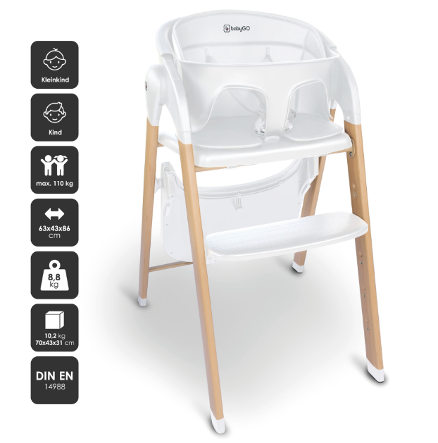 RetailSync:11949 BabyGo LEVELS  Newborn Complete Highchair