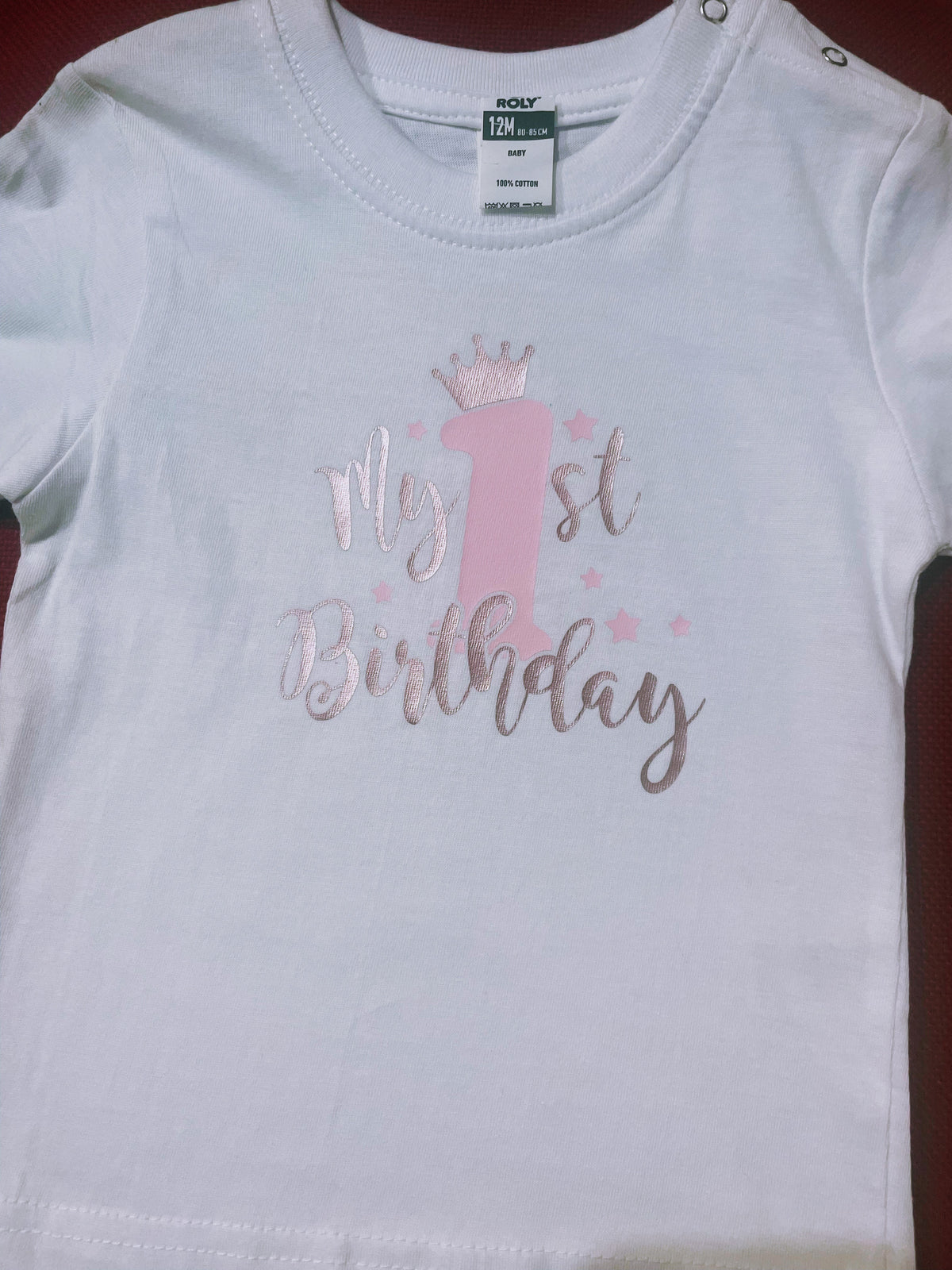 RetailSync:12047 Lge T-Shirt 12m My 1st Birthday