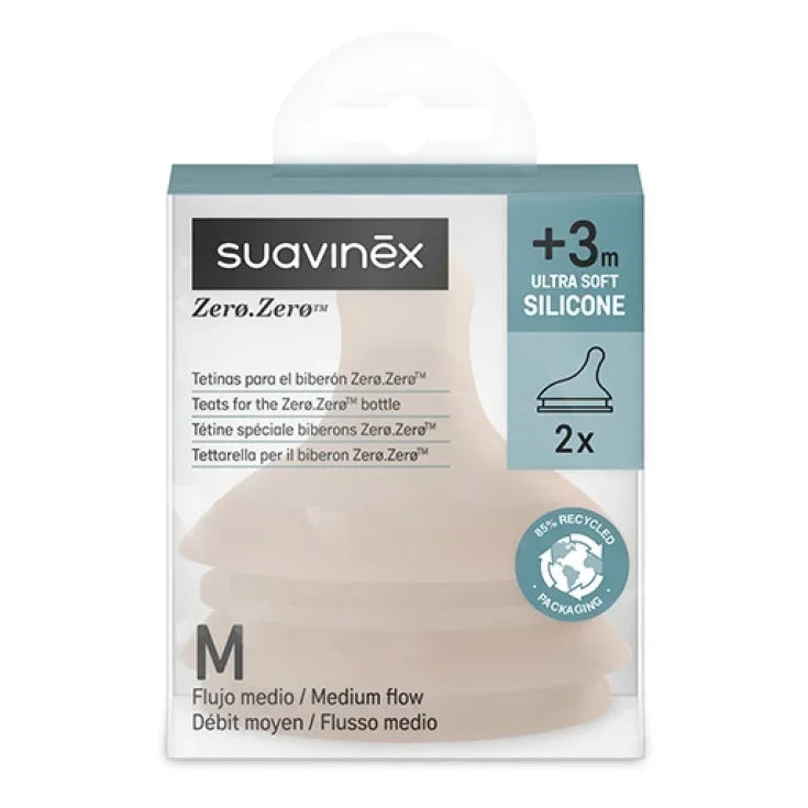 RetailSync:12130 Suavinex Zero Zero Teat 3m+ Medium Flow