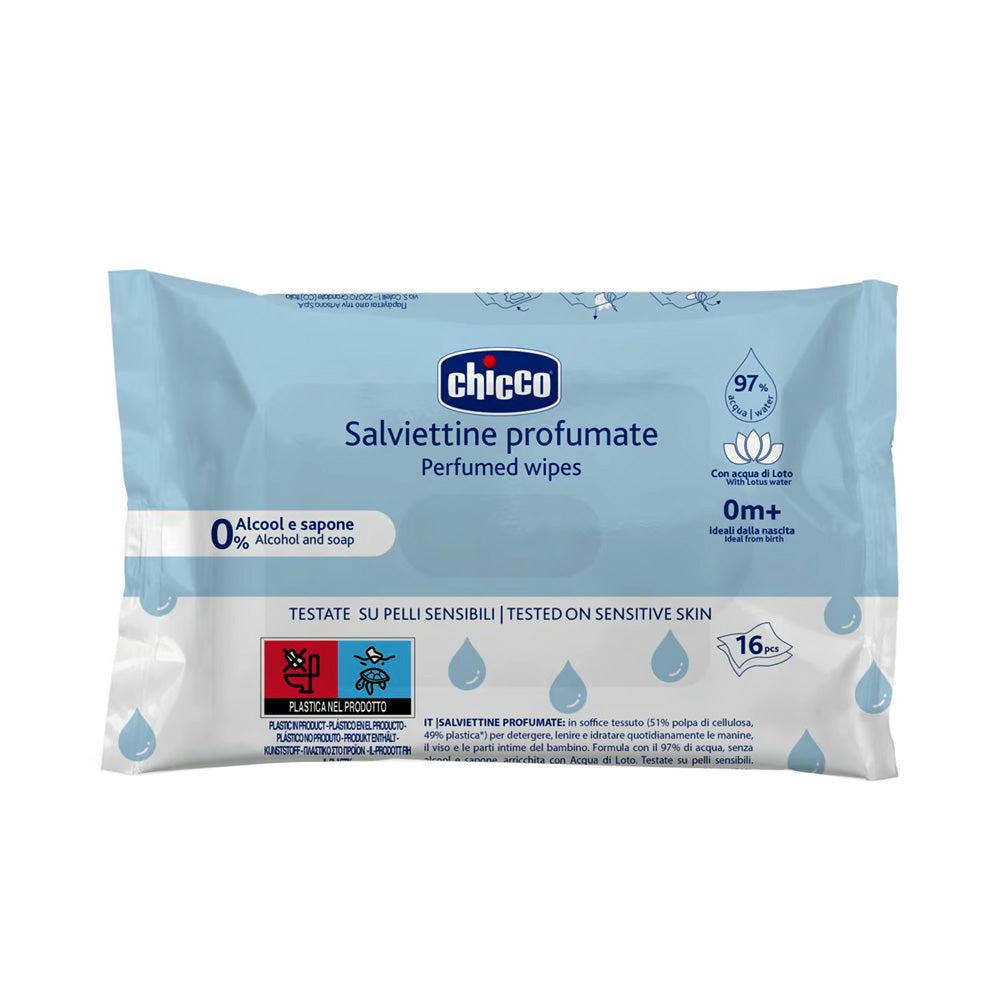 RetailSync:12256 Chicco Cleansing Perfumed Wipes 16pcs