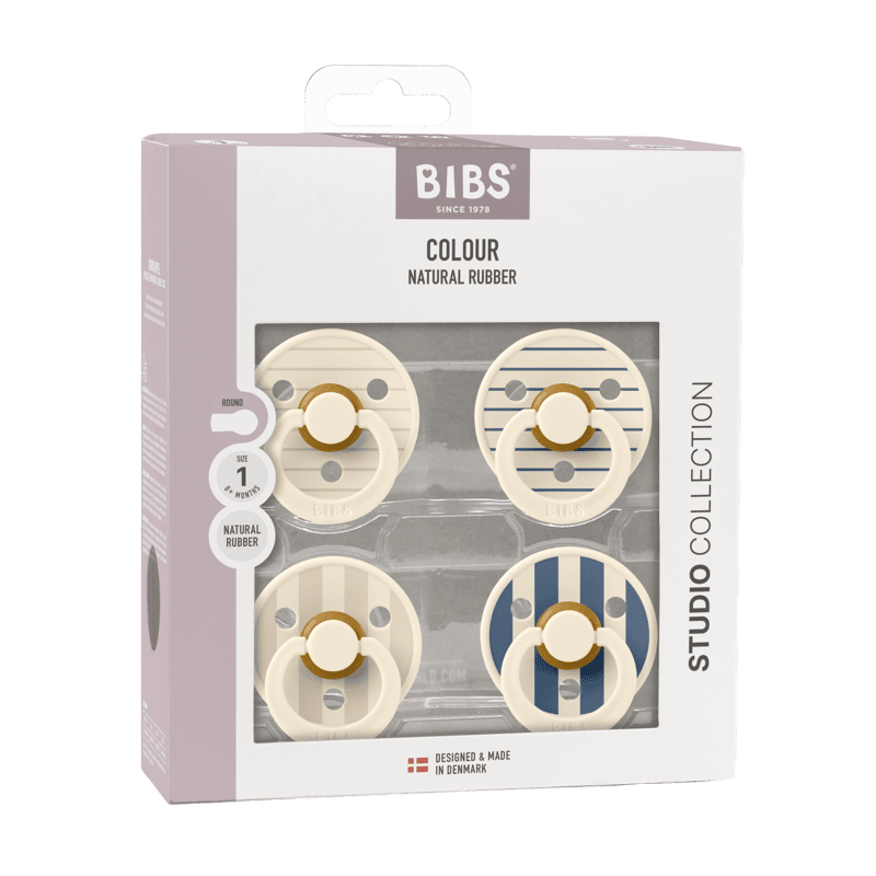 RetailSync:12342 Bibs Soother Studio 4pk Latex Size 1 Pin