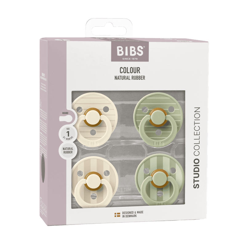 RetailSync:12344 Bibs Soother Studio 4pk Latex Size 1 Pin
