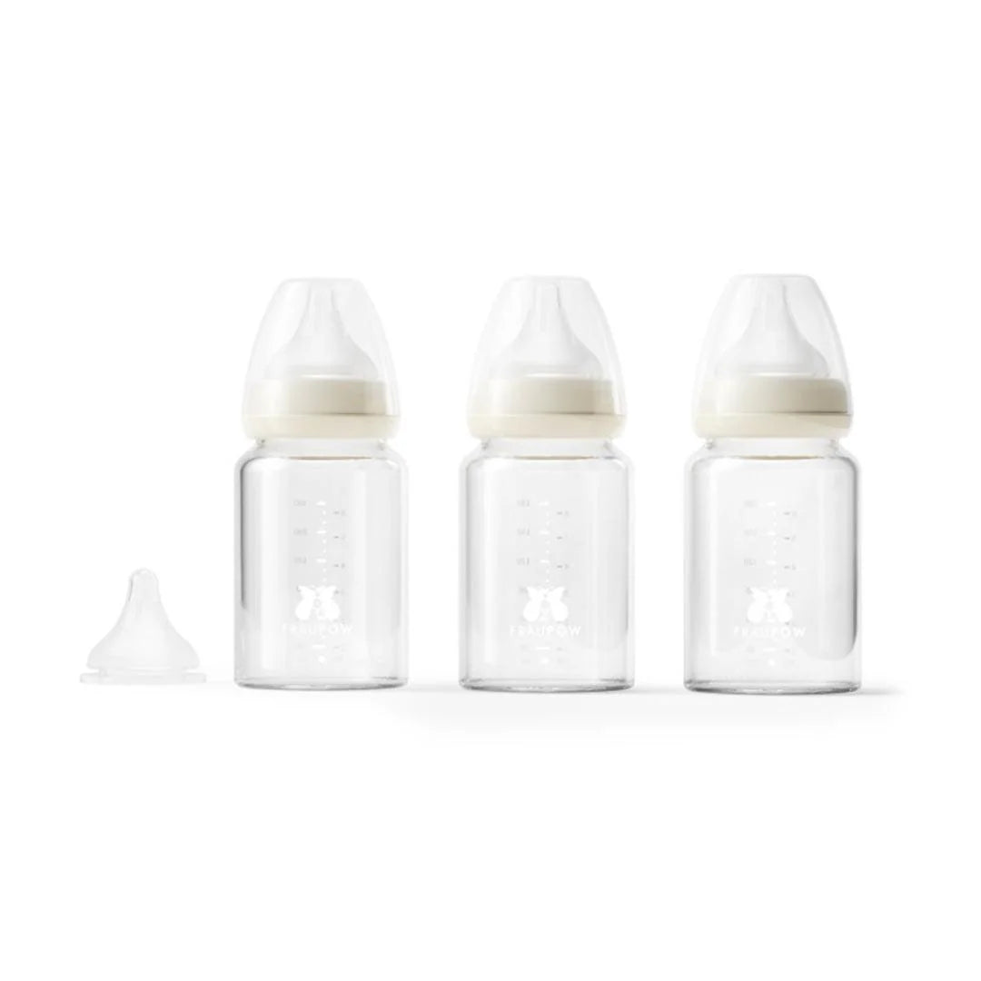 Fraupow Glass Combi-Feed Bottles 180ml 3pk