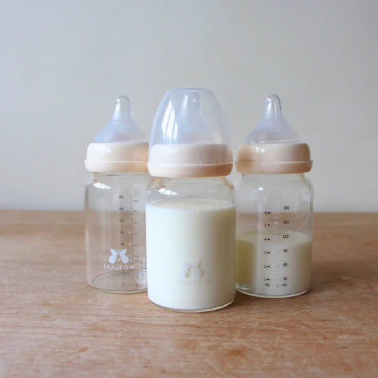Fraupow Glass Combi-Feed Bottles 180ml 3pk