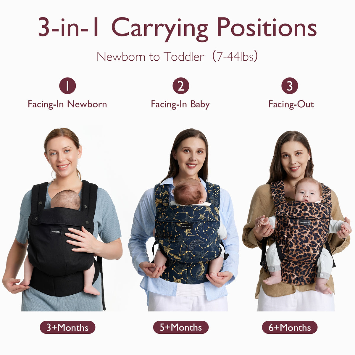 RetailSync:12644 MomCozy PureHug Baby Carrier 3m+ Cotton