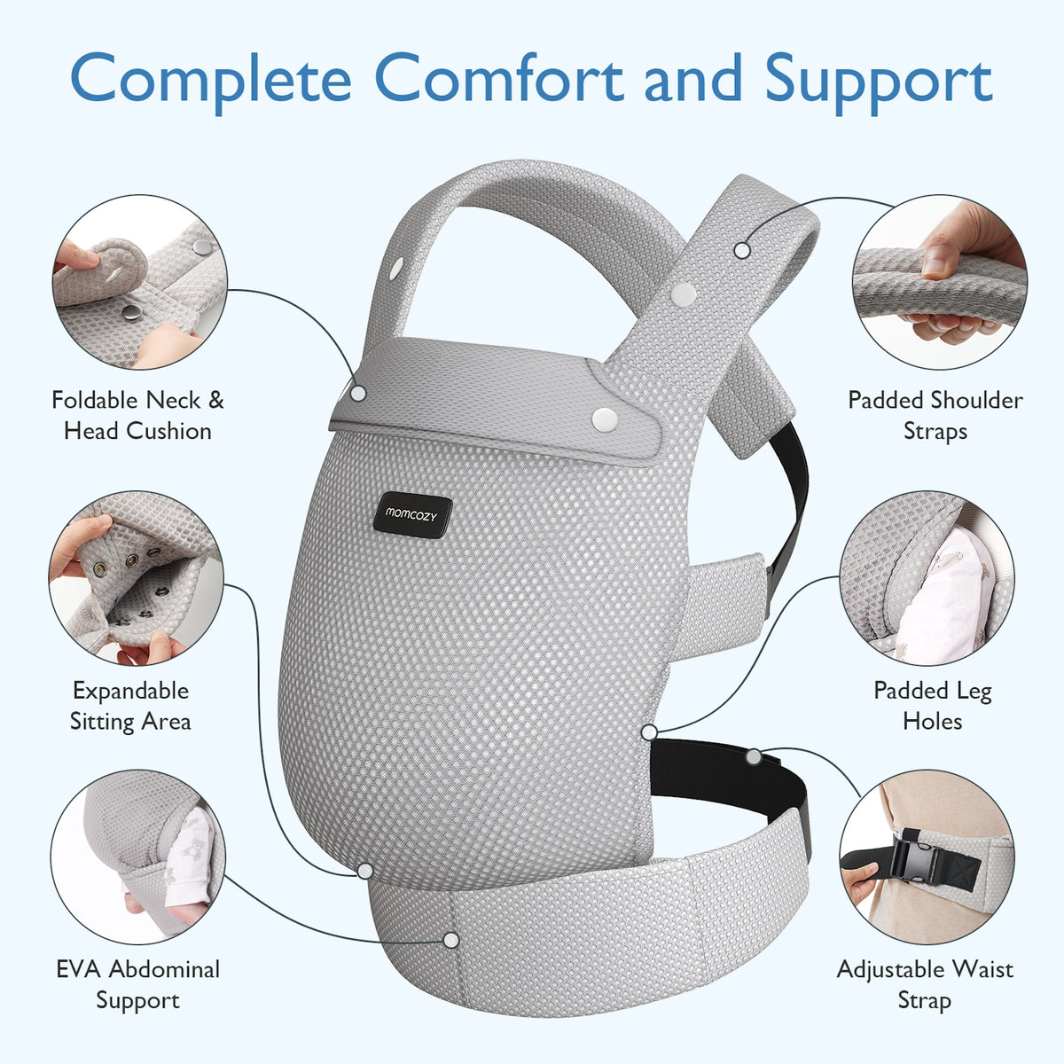 RetailSync:12665 MomCozy PureHug Baby Carrier 3m+ Air Mesh