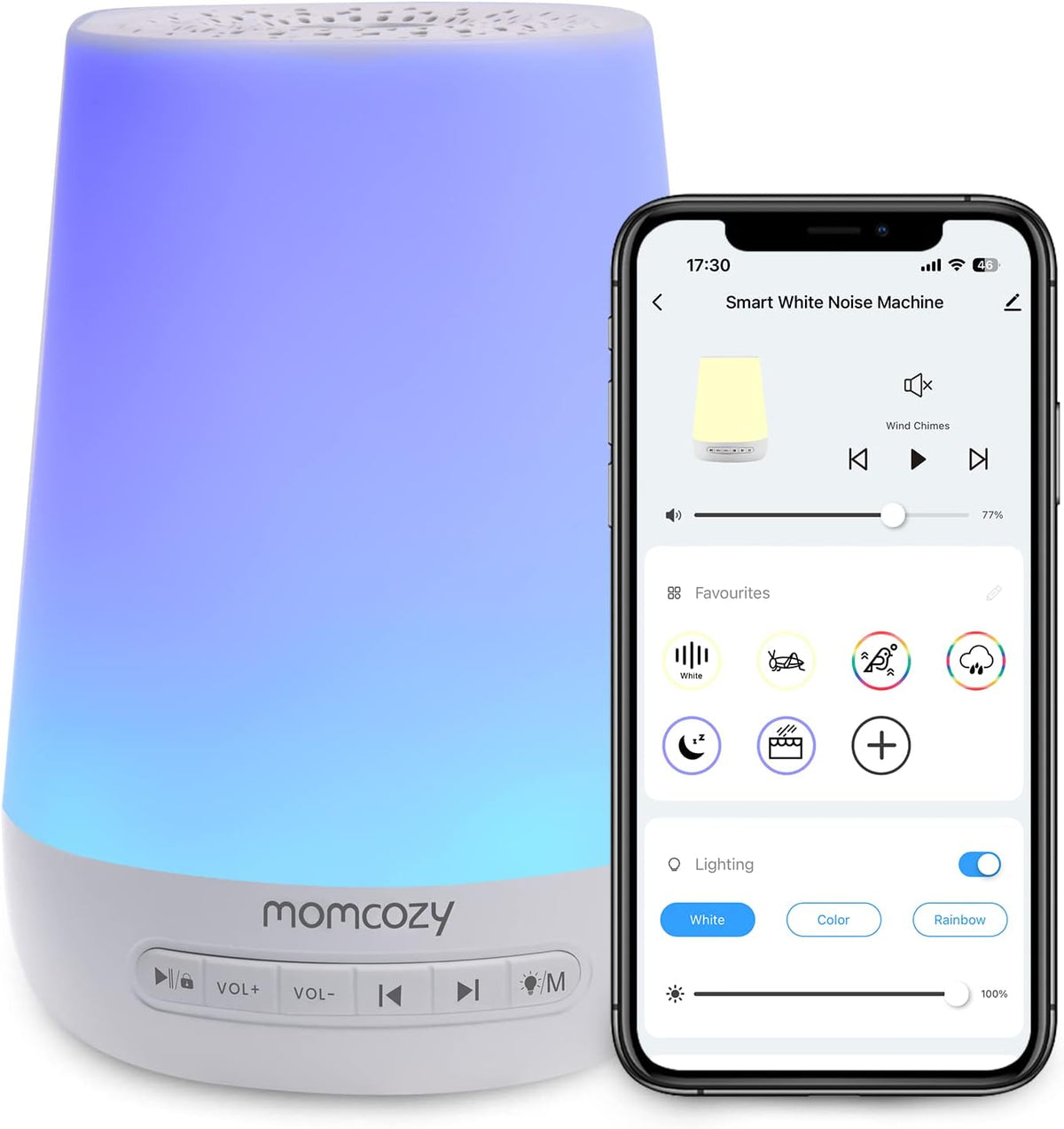 RetailSync:12726 MomCozy Smart Sound Machine White Noise