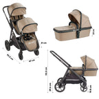 RetailSync:12880 BabyGo DUO Twin Stroller - Seats & Bassinets inc. Adapters