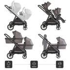 RetailSync:12883 BabyGo DUO Twin Stroller - Seats & Bassinets inc. Adapters