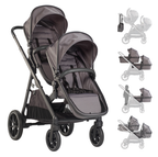RetailSync:12887 BabyGo DUO Twin Stroller - Seats & Bassinets inc. Adapters