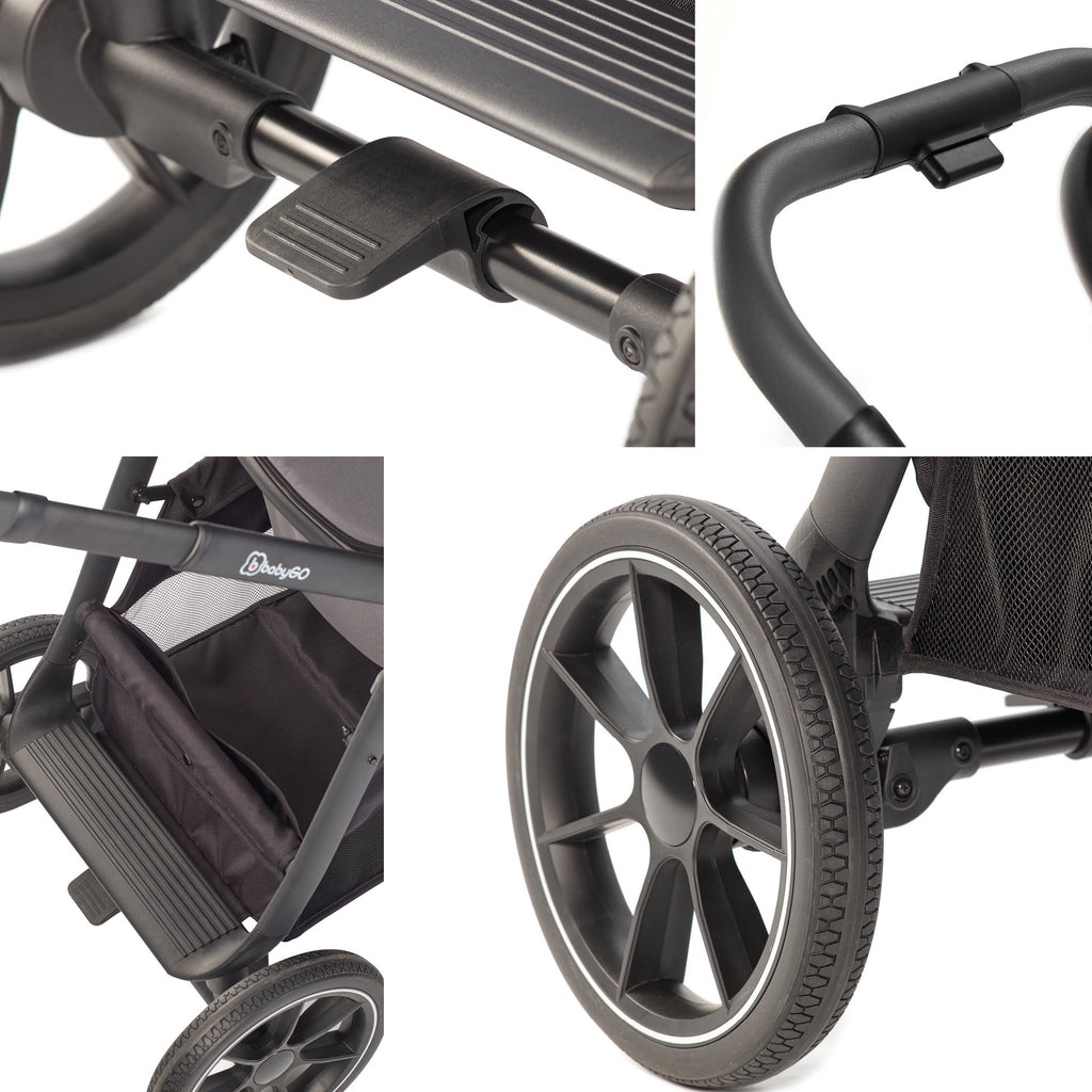 RetailSync:12888 BabyGo DUO Twin Stroller - Seats & Bassinets inc. Adapters