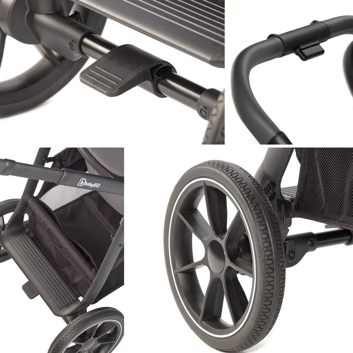 RetailSync:12888 BabyGo DUO Twin Stroller - Seats & Bassinets inc. Adapters