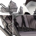 RetailSync:12890 BabyGo DUO Twin Stroller - Seats & Bassinets inc. Adapters