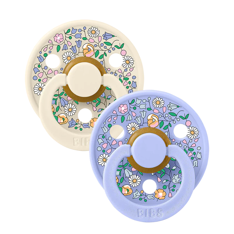 RetailSync:13286 Bibs Soother Colours x Liberty Chloe Meadow Latex Size 1