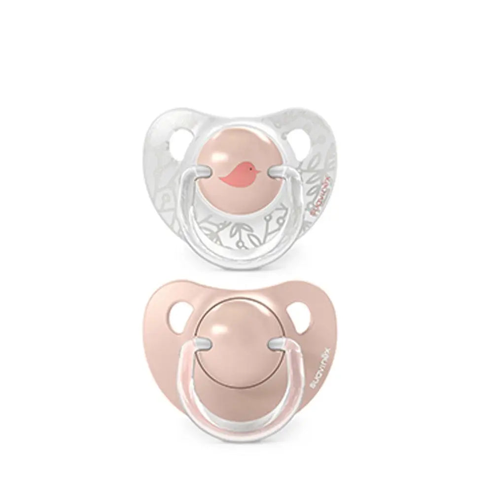 RetailSync:13323 Suavinex Soother Silicone Physiological 0/6m Birdies: Pink