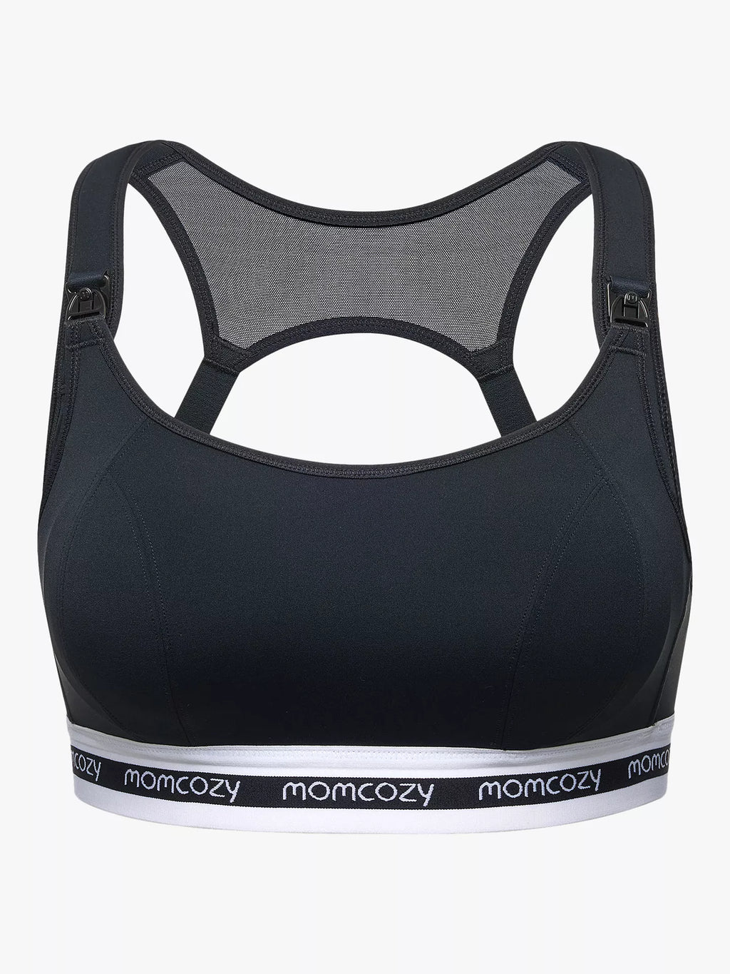 RetailSync:13404 MomCozy Low Impact Sports Nursing Bra Black