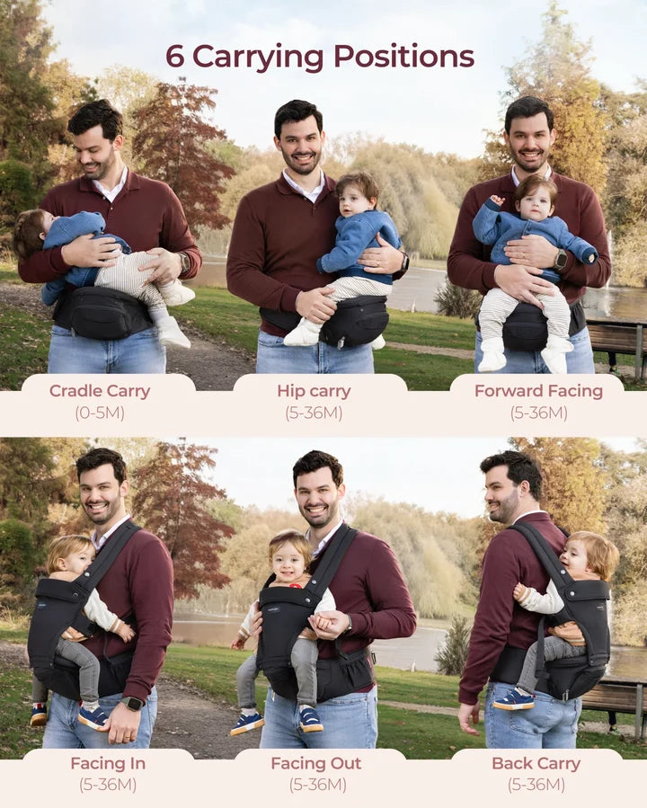 RetailSync:13615 MomCozy Baby 2 in 1 Carrier w/Hip Seat 0/36m