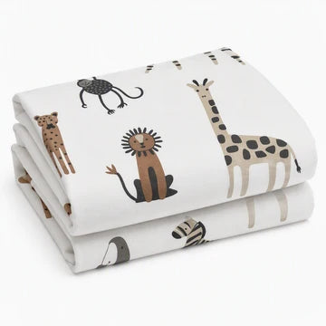RetailSync:13677 Cuddles Collection Cot Fitted Sheets 2pk 60x120cm