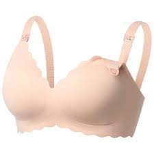 RetailSync:13771 MomCozy Stylish V Jelly Strip Lift Nursing Bra Oyster Pink