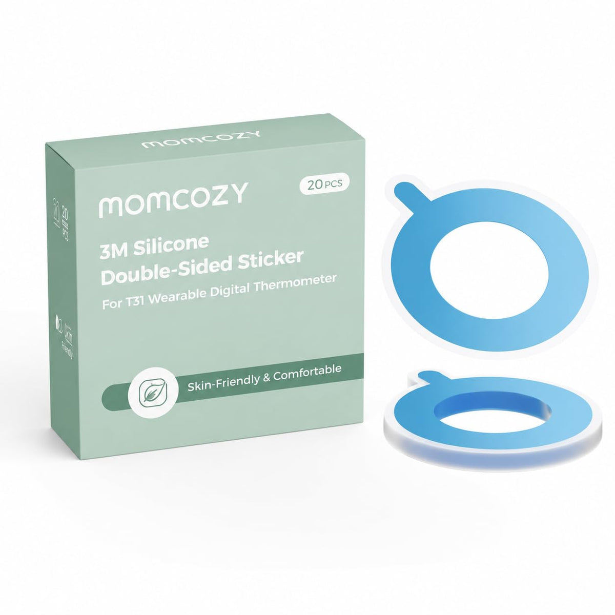 RetailSync:13776 MomCozy Smart Wearable Digital Thermometer