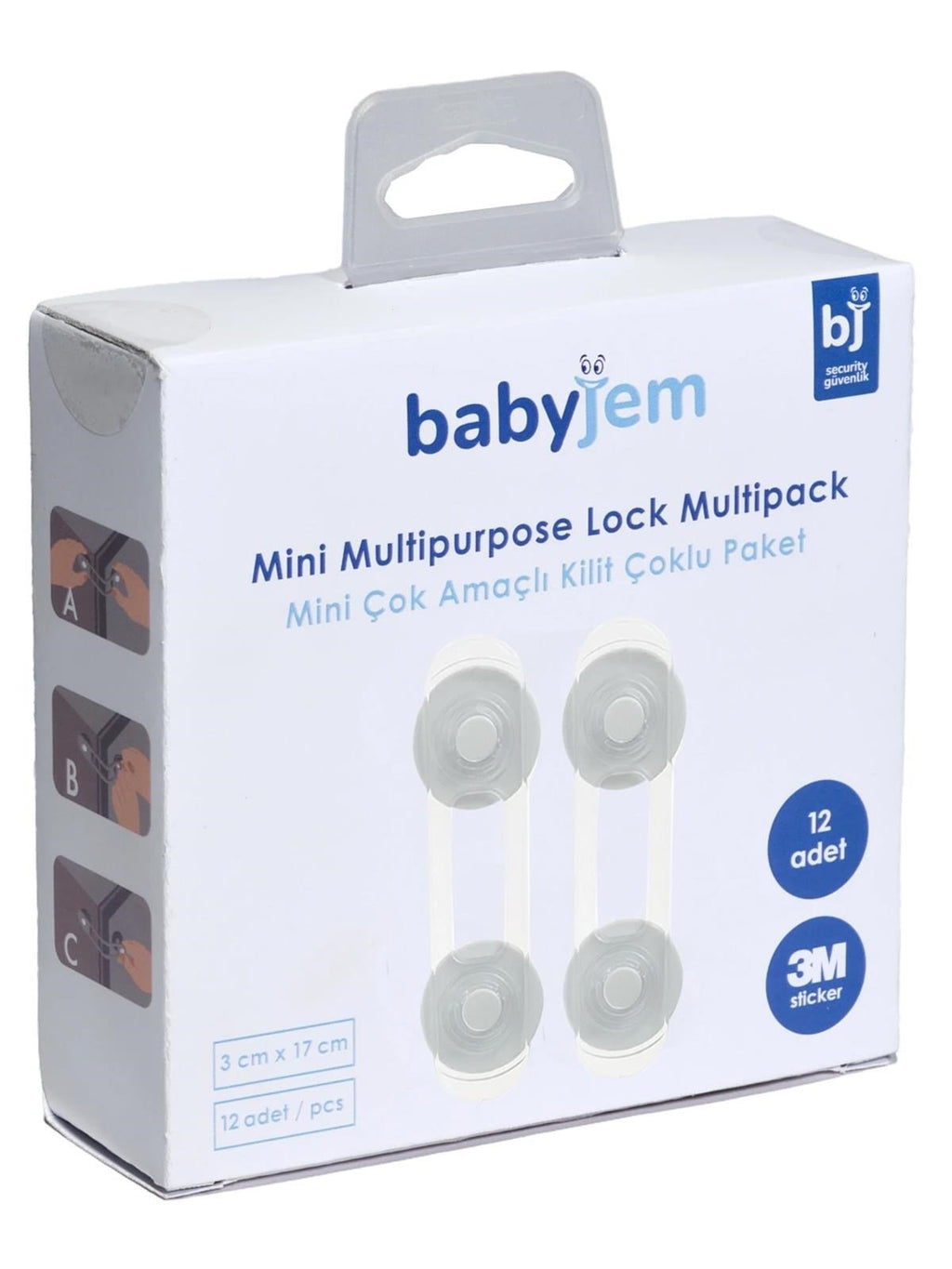 RetailSync:13975 BabyJem Mini Multi Purpose Lock 12pcs