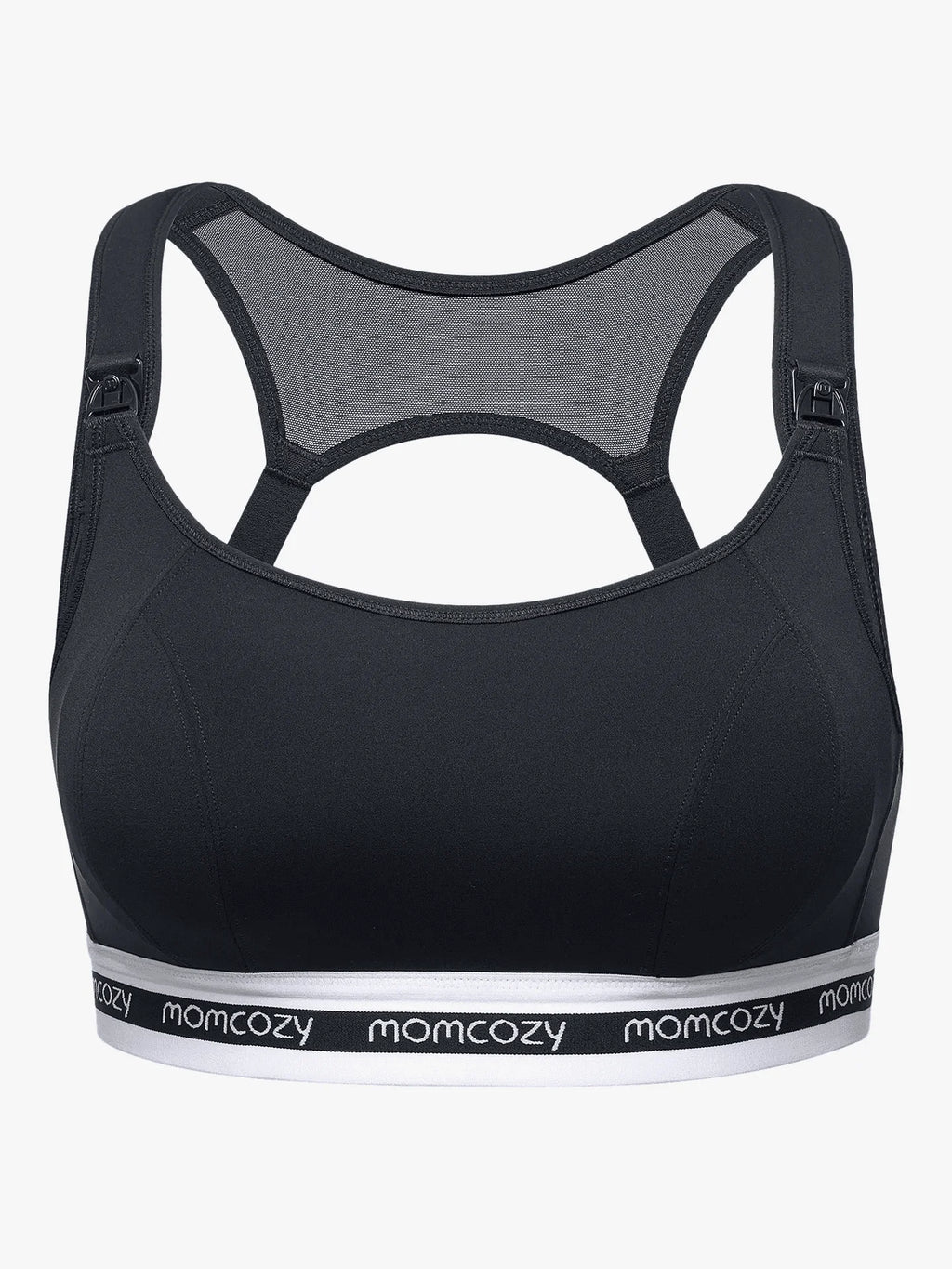 RetailSync:14031 MomCozy Low Impact Sports Nursing Bra Black